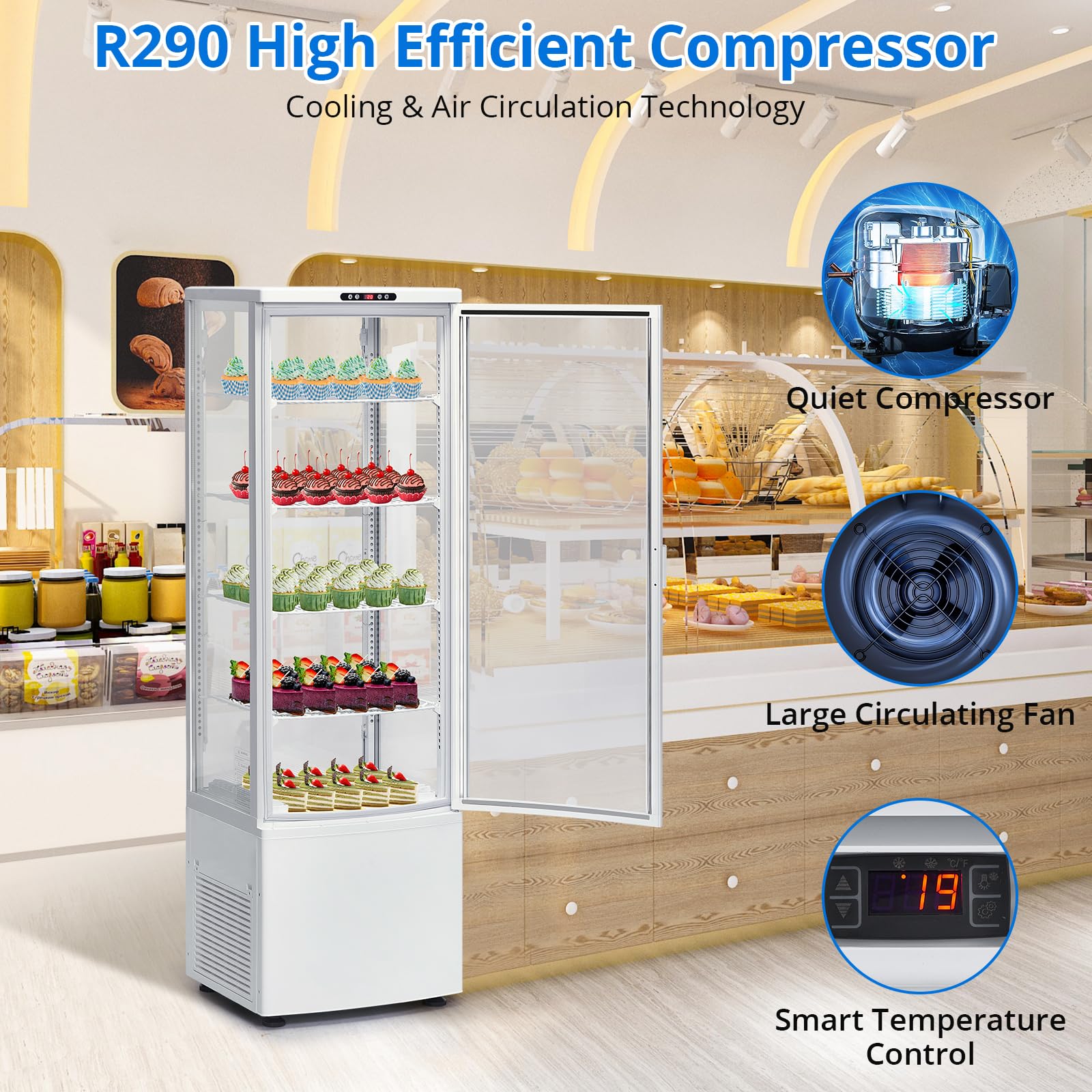 Amazon.com: ACONEE Refrigerador de pantalla CL-238, blanco